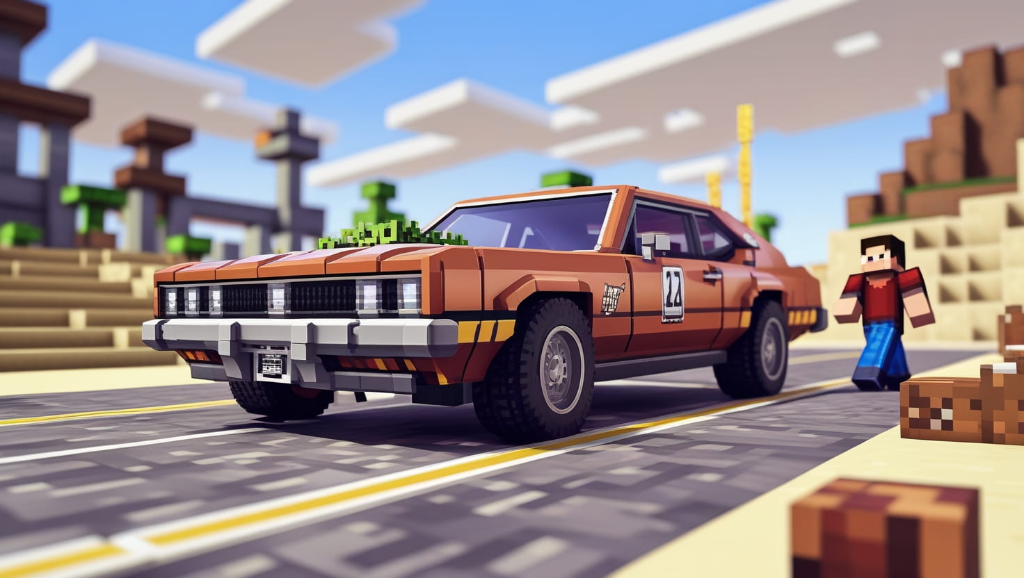 Trevor’s Car from GTA Addon (1.21, 1.20) – MCPE/Bedrock Mod